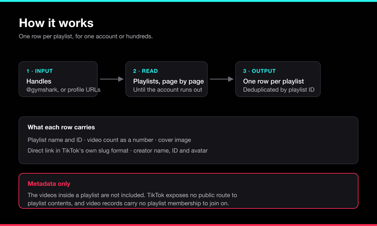 How the TikTok Playlist Scraper works