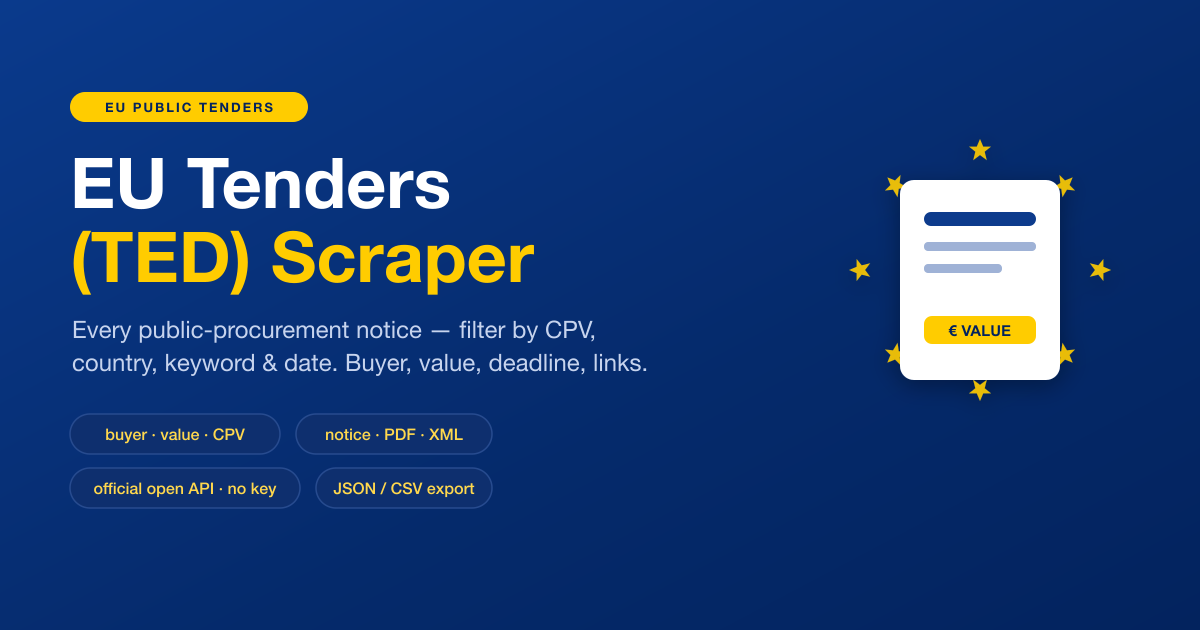 EU Tenders (TED) Scraper