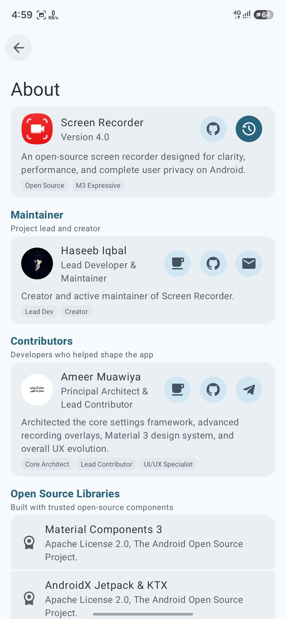 About Screen