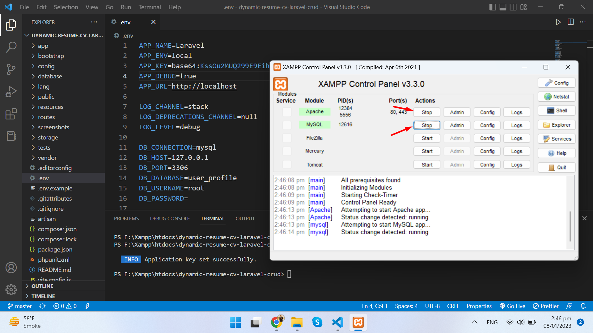 XAMPP Control Panel