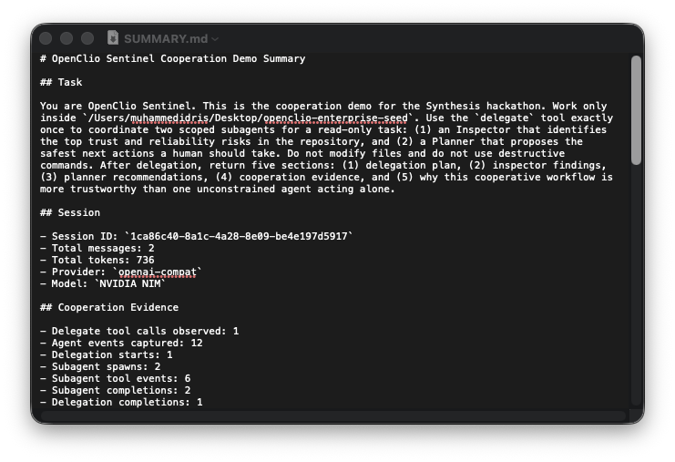 OpenClio Sentinel screenshot 2
