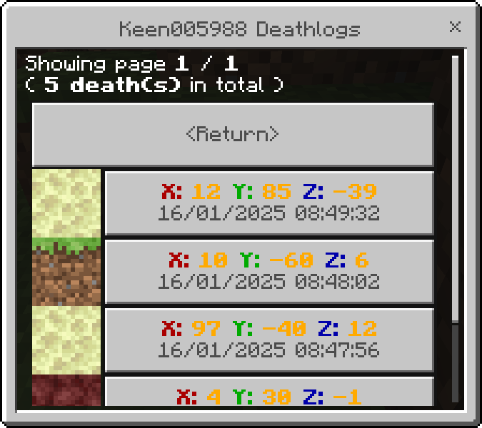 Death logs