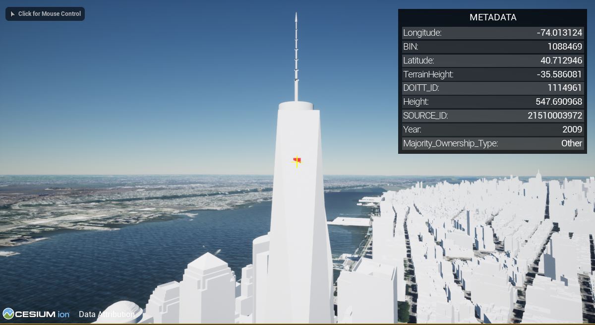 Metadata of New York City buildings visualized.