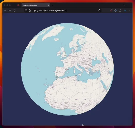 Animated 3D globe demo