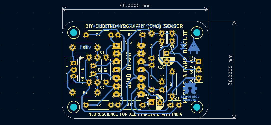 Upside Down Labs Muscle BioAmp BisCute dimensions