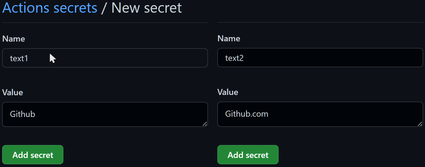 Add Secrets