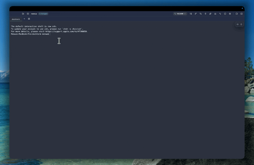 Splitting one terminal into a 2x2 grid of panes, then rearranging them by dragging