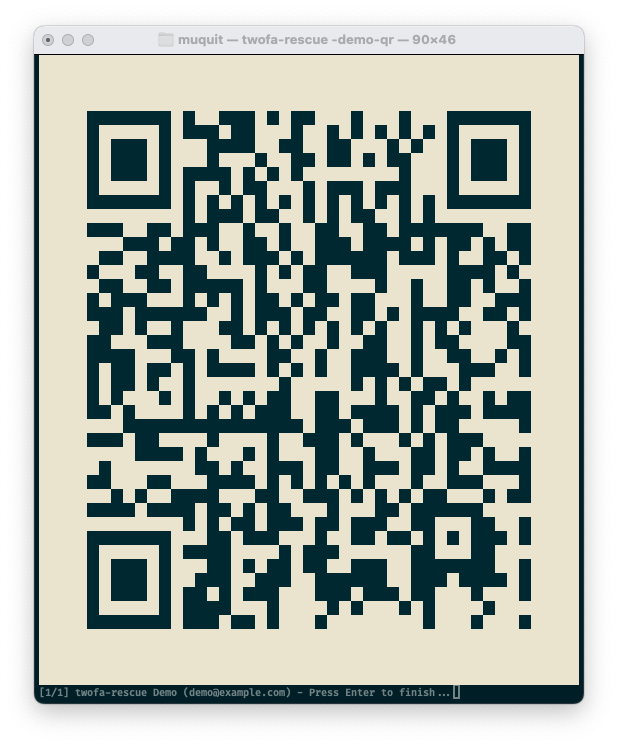 Demo QR Code Apple Terminal