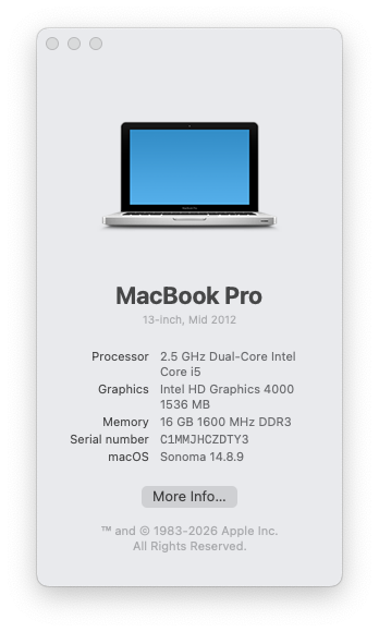 2012 old macbook pro