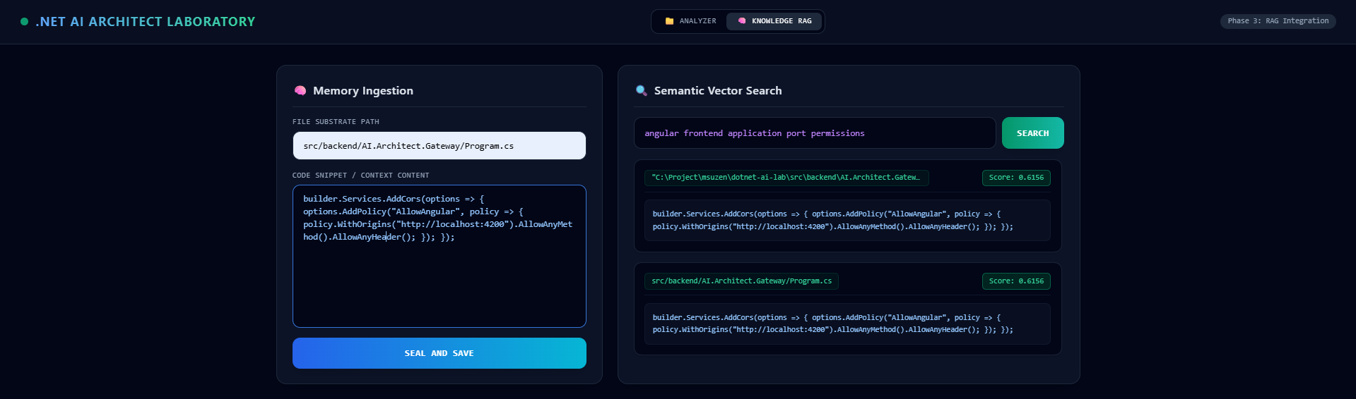 .NET AI Architect Laboratory Cyber Dashboard