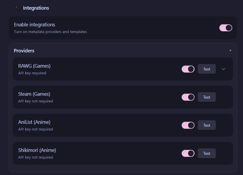 Settings 6