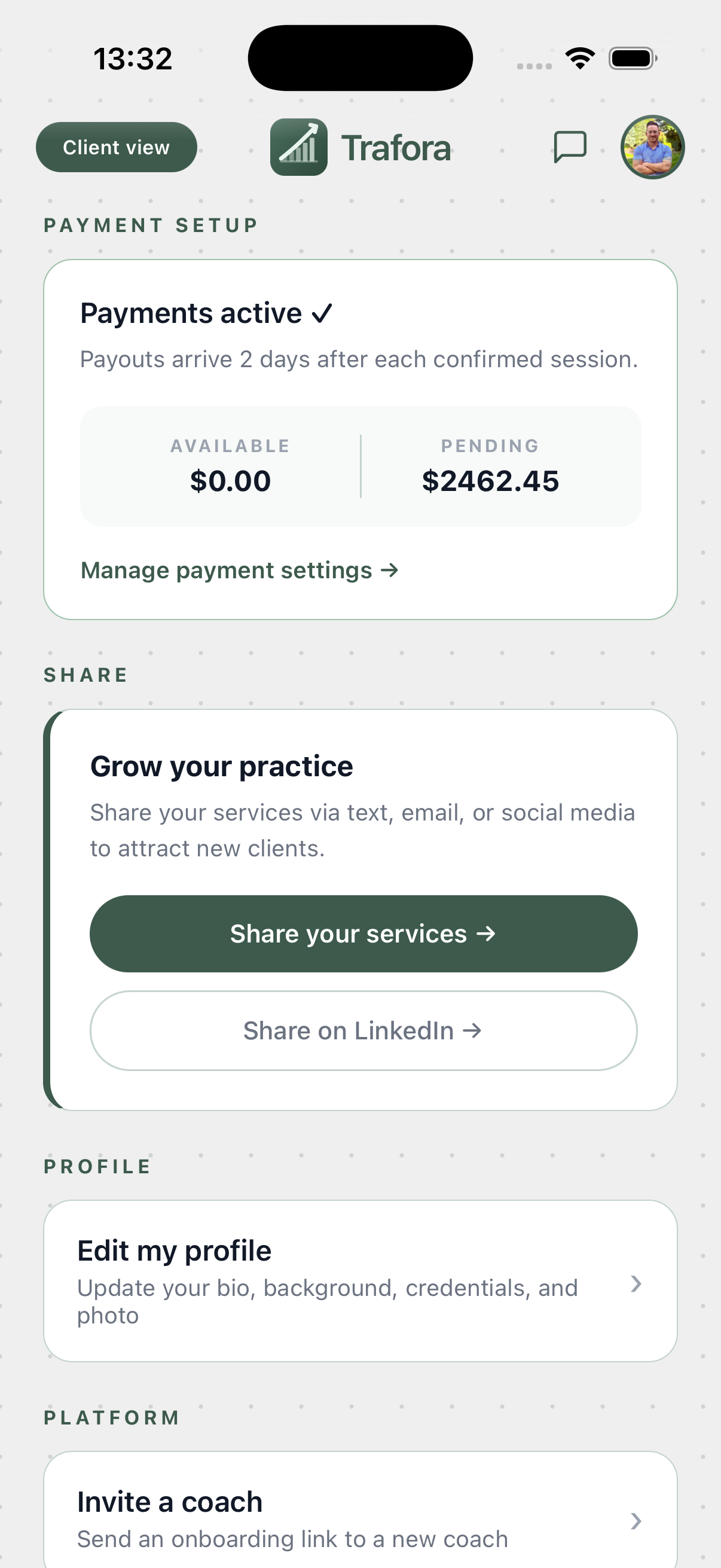 Trafora payments and grow your practice