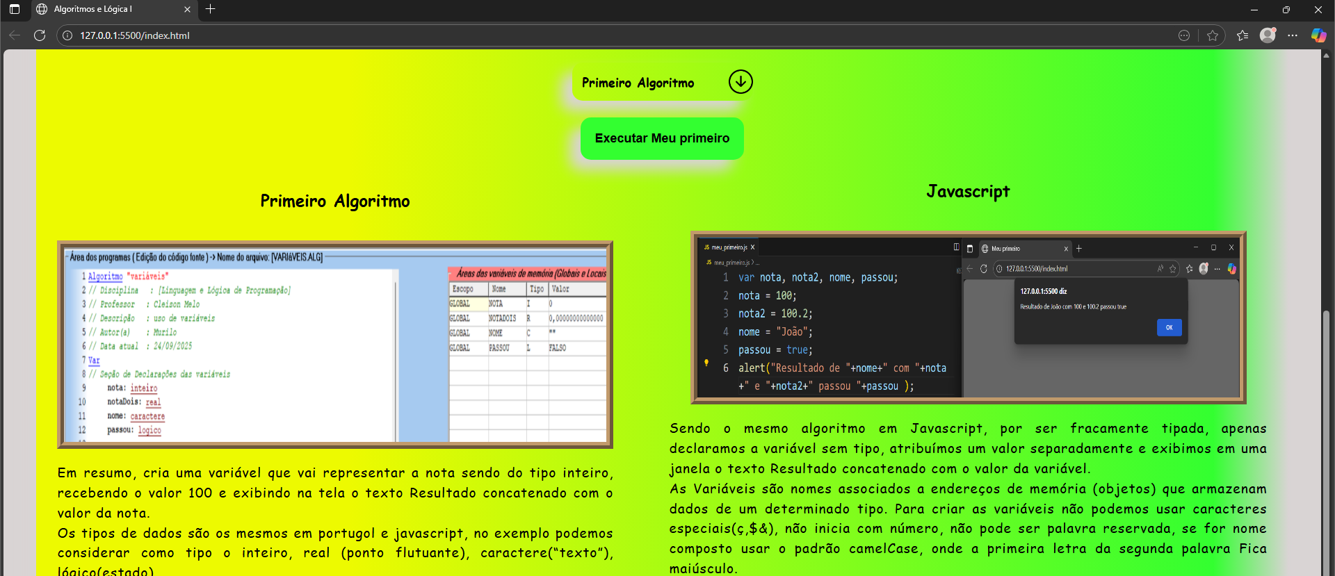 GitHub - muriloFsaidel/AlgoritmosELogicaParteI: Conteúdo do curso ...