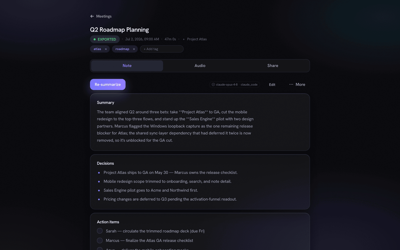 Interactive speaker + topic timeline