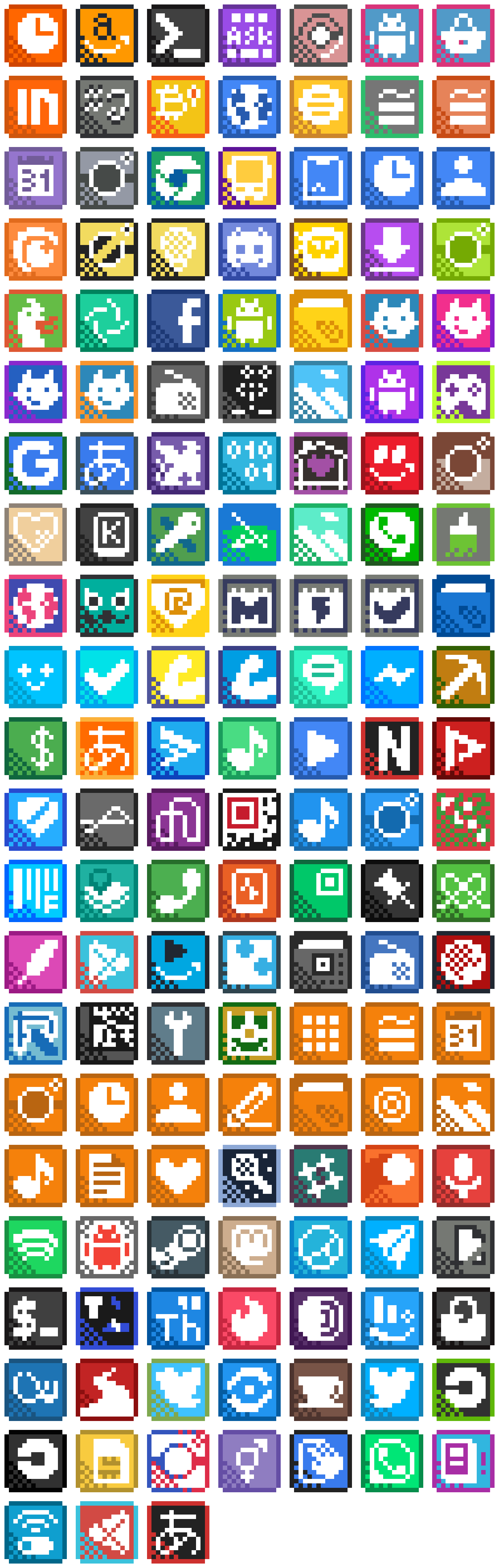 All icons upscale