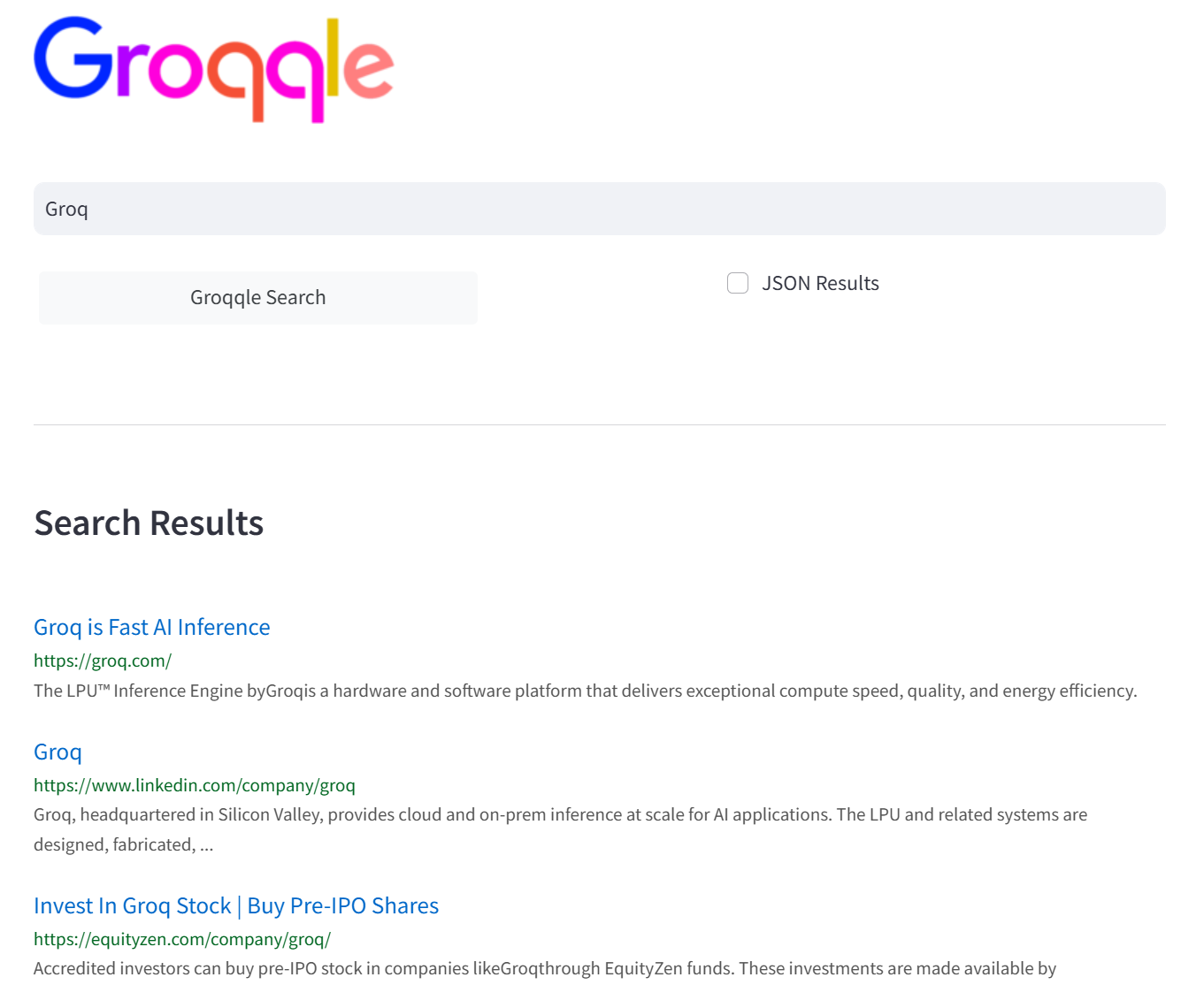 Groqqle Features