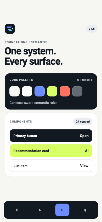 Semantic Flutter design system