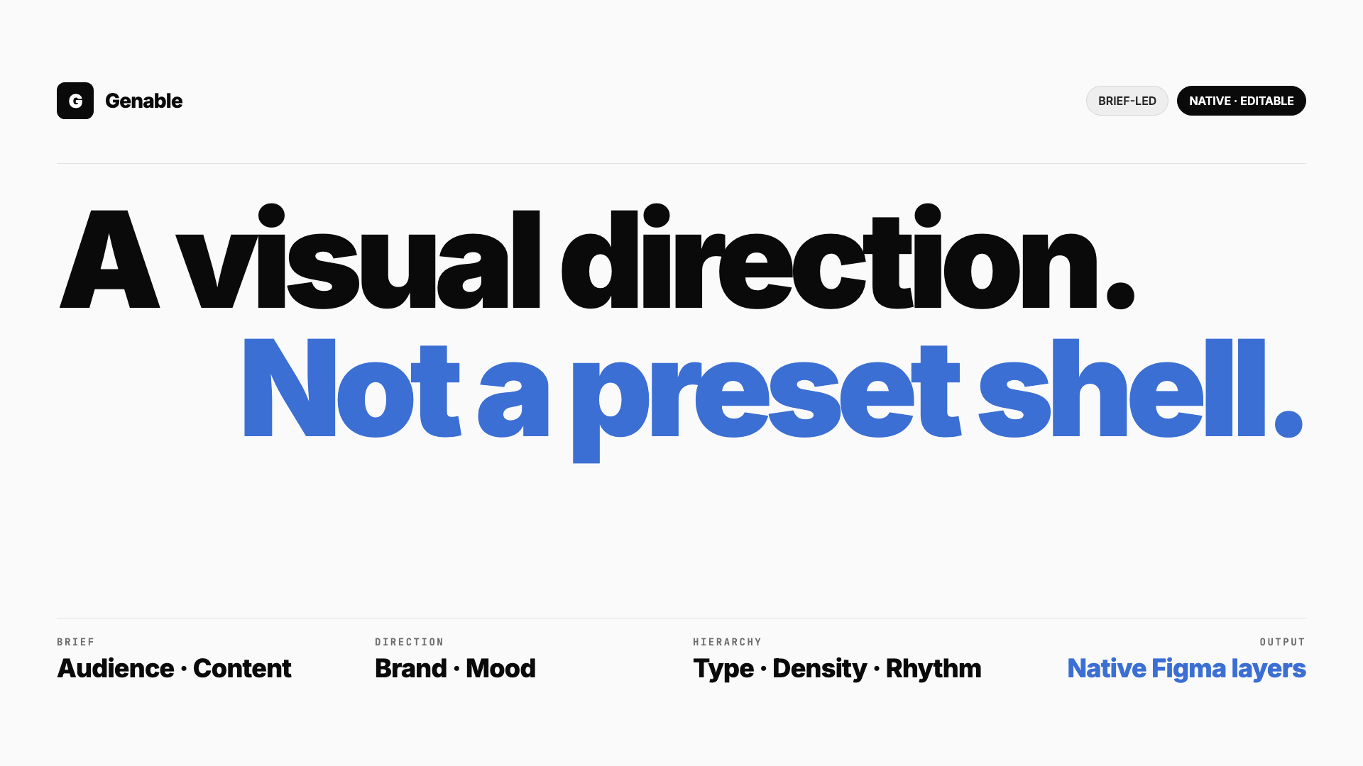 A visual direction, not a preset shell
