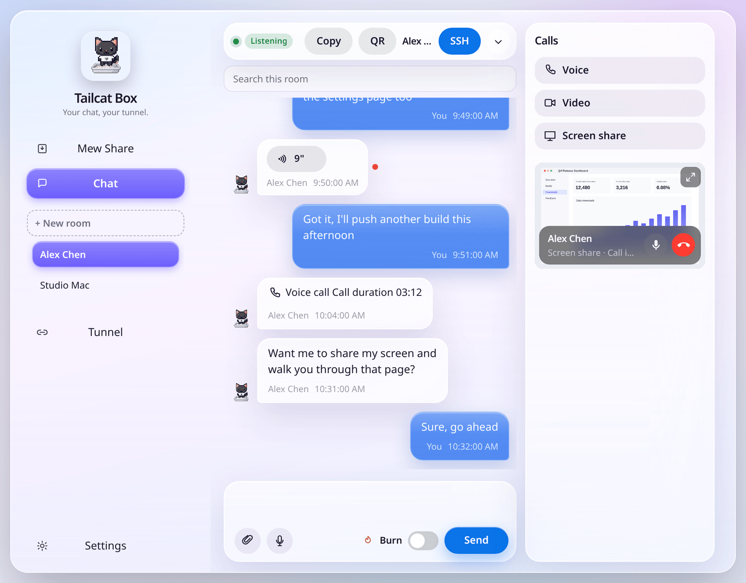Receiving a shared screen