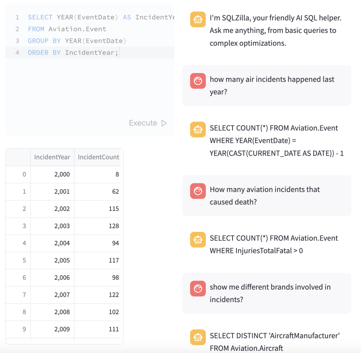 SQLZilla screenshot