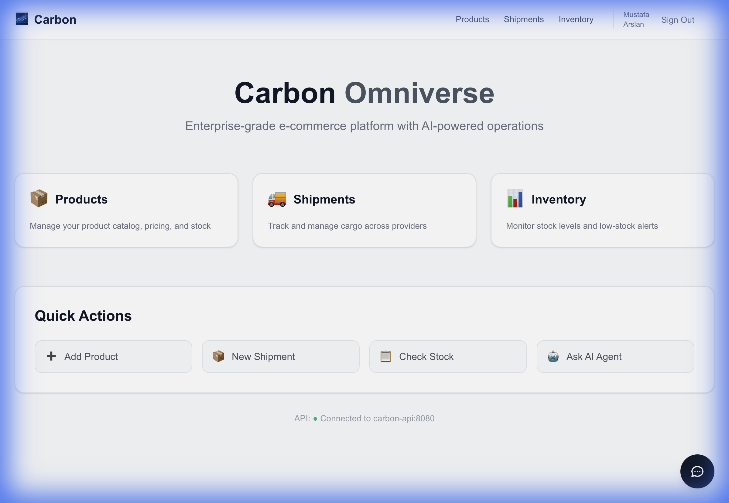The Carbon Omniverse dashboard