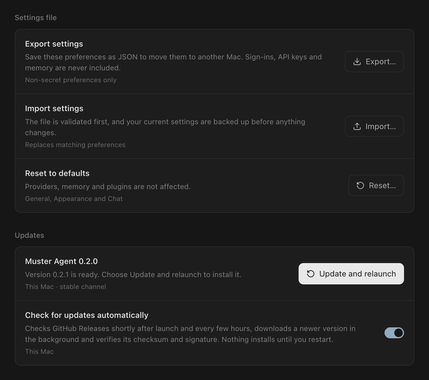 Updates