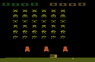 A3C LSTM playing Space Invaders