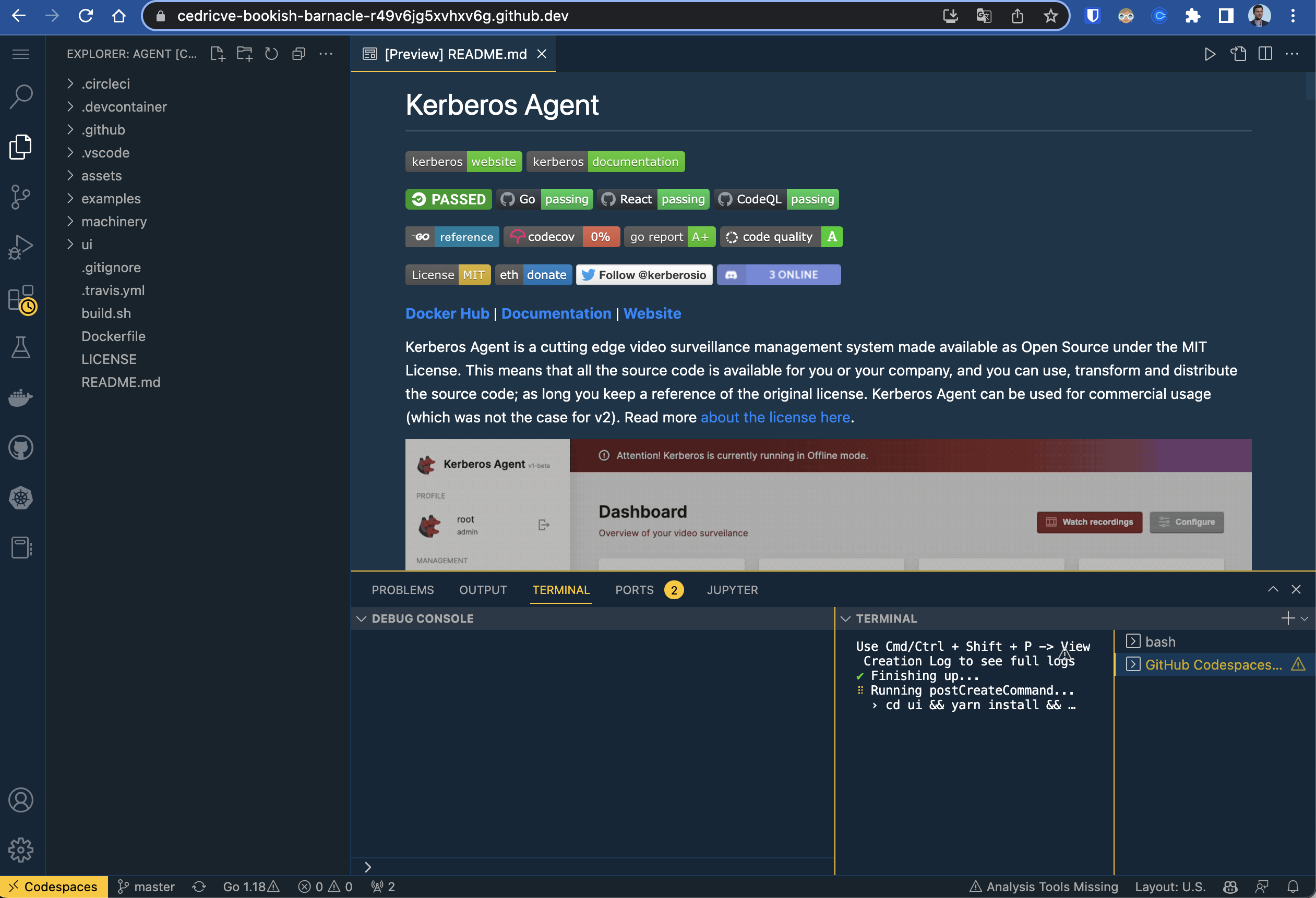 Kerberos Agent VSCode