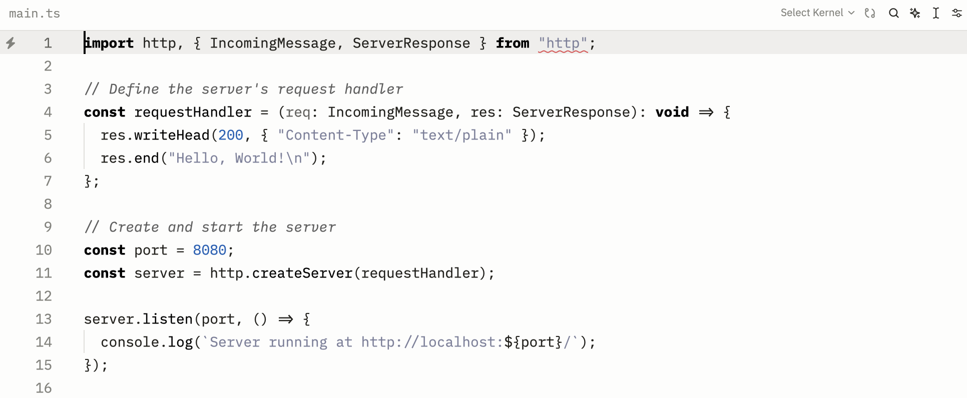 Typescript Example