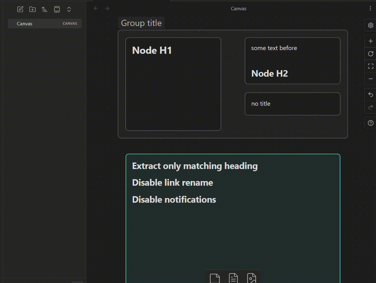 Settings panel