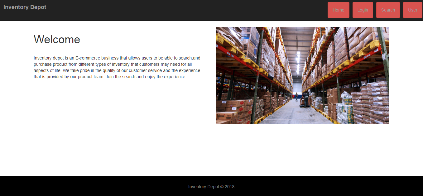 GitHub - mvt3641/Inventory-Depot: Customizable E-Commerce application ...