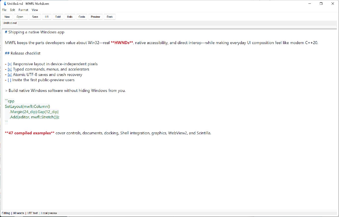 Markdown Editor application