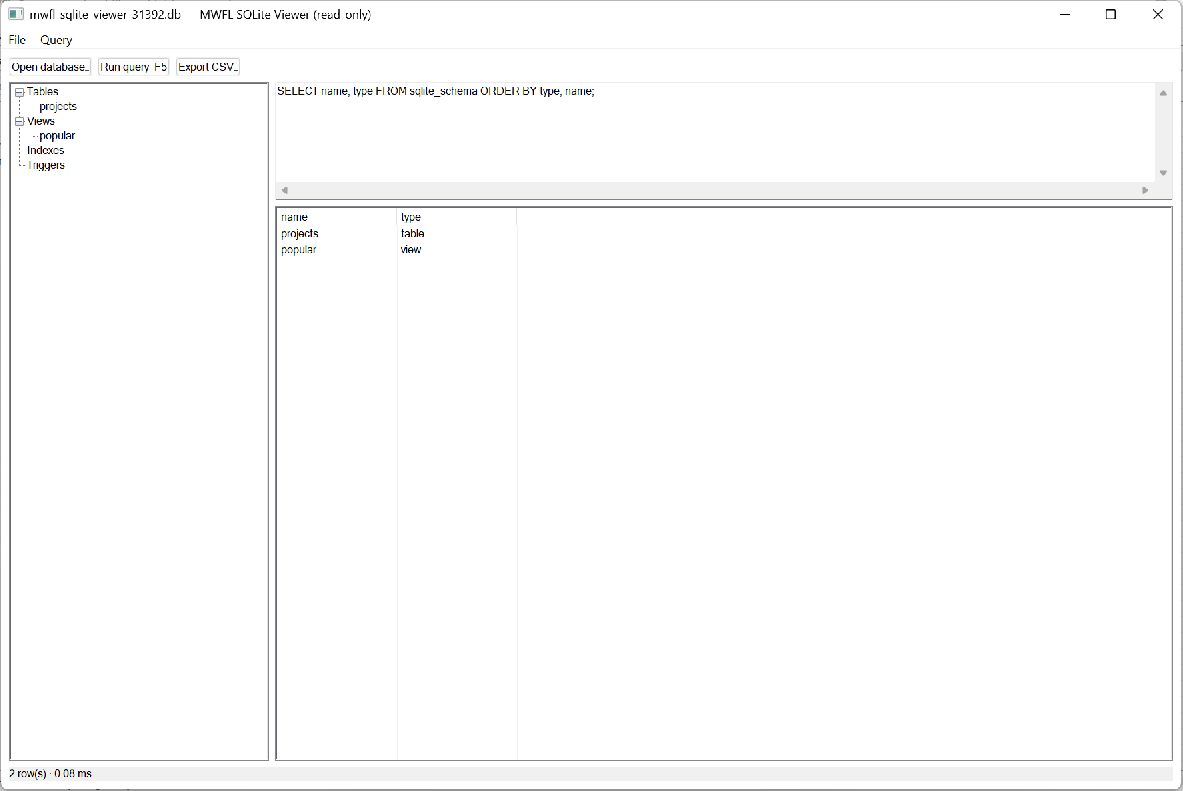 SQLite Viewer application