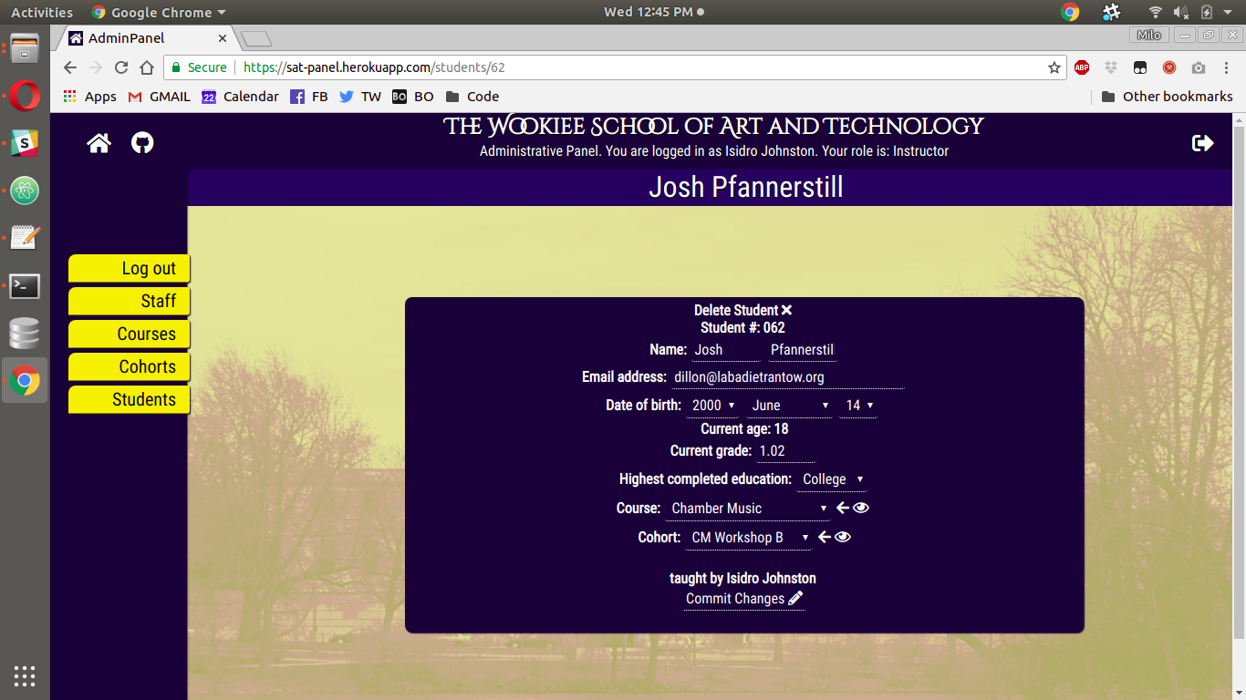 GitHub - mwissig/School-Admin-Panel: Administrative Panel for a School