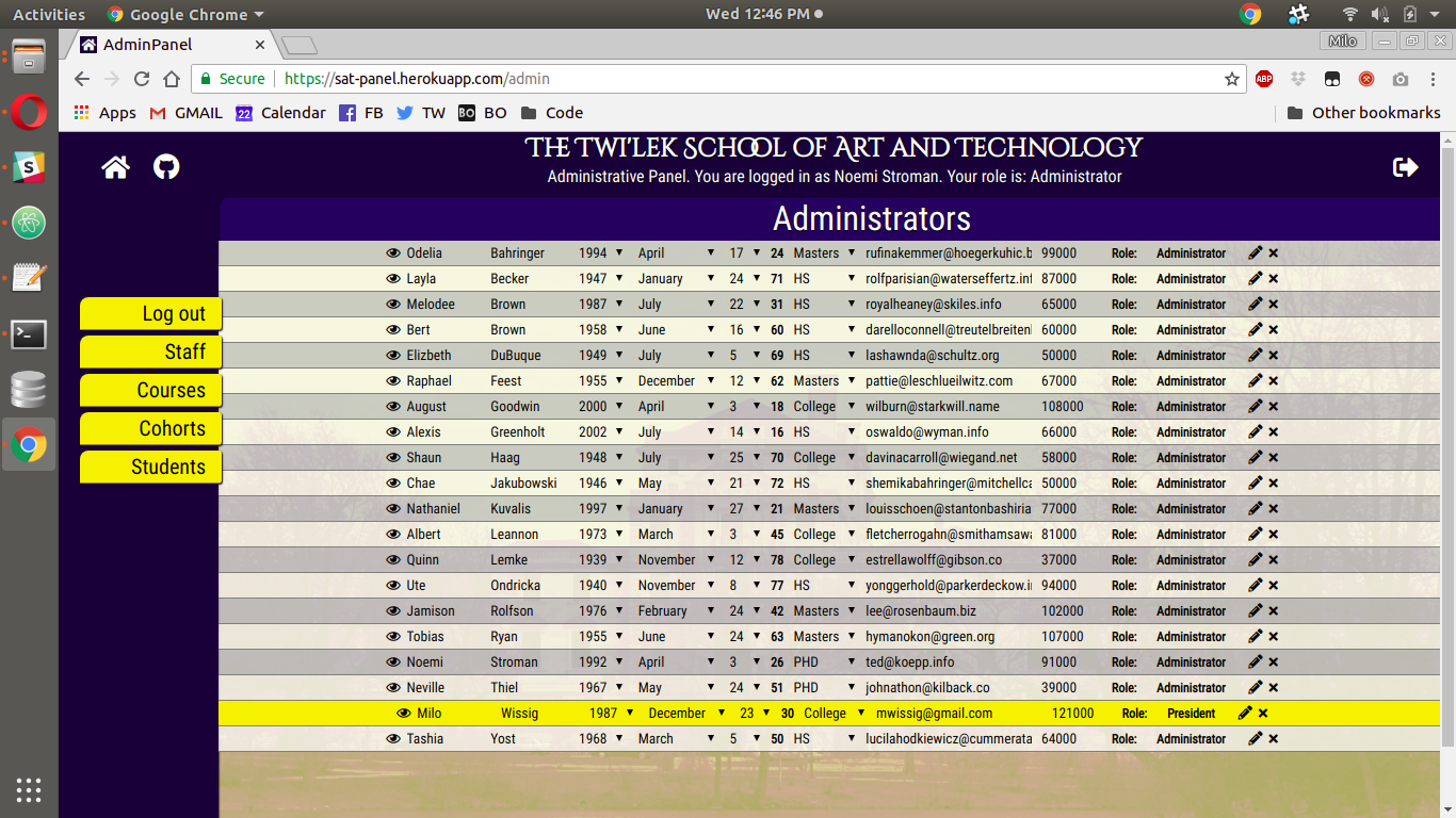 GitHub - mwissig/School-Admin-Panel: Administrative Panel for a School
