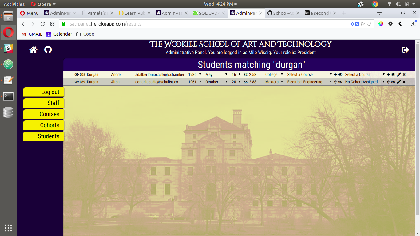 GitHub - mwissig/School-Admin-Panel: Administrative Panel for a School