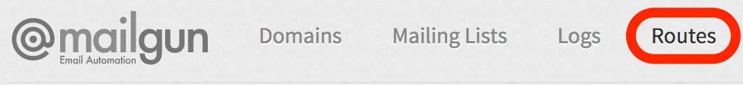 Mailgun Routes Tab Screenshot