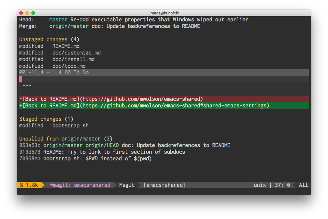 Magit Screenshot