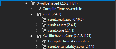 xWellBehaved.net package dependencies