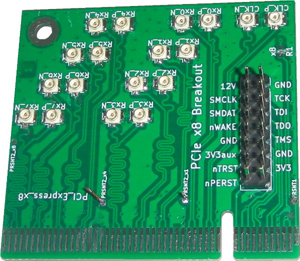 PCIe x8 Breakout, from the project README