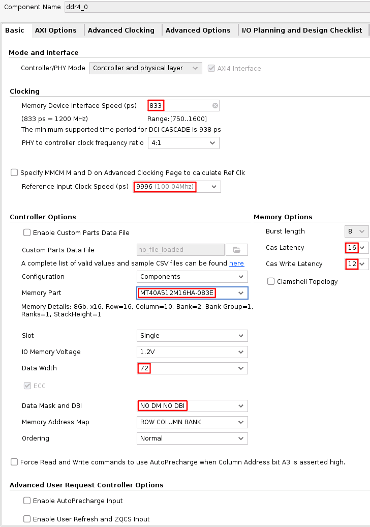 DDR4 Basic Configuration