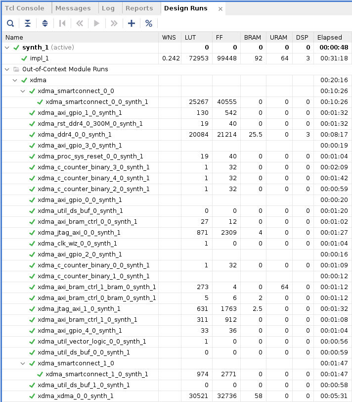 Design Run Output