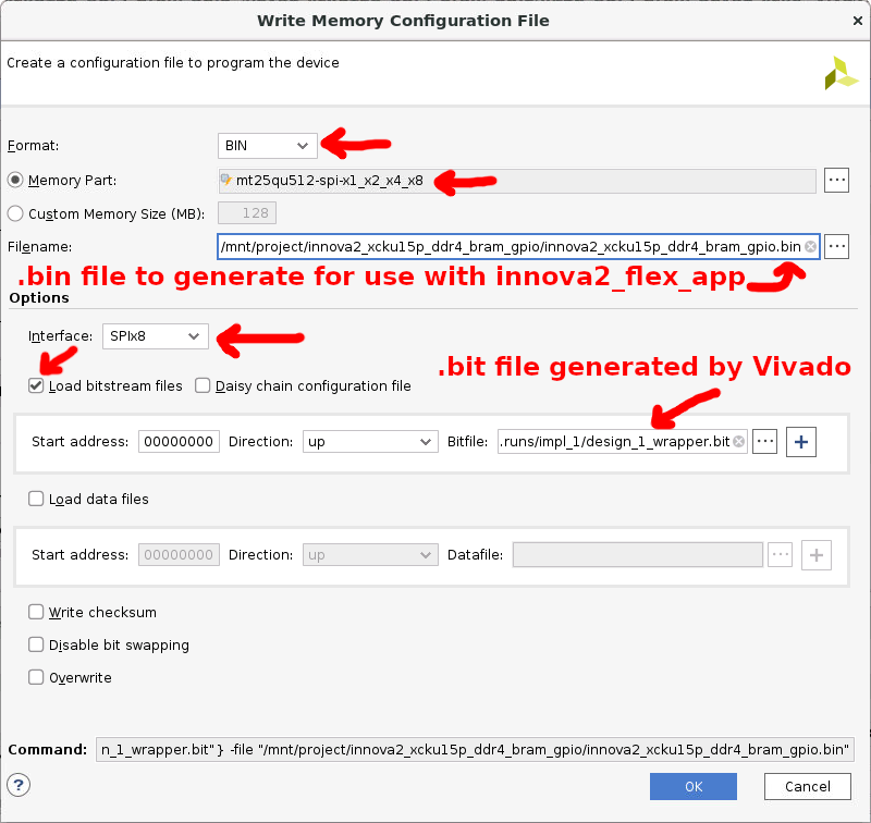 Write Memory Configuration File