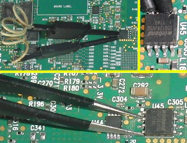 Force Recovery Mode by Shorting FLASH IC Pins 2 and 4 During Boot
