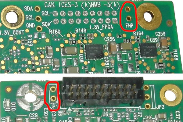 FNP Header front and back of board