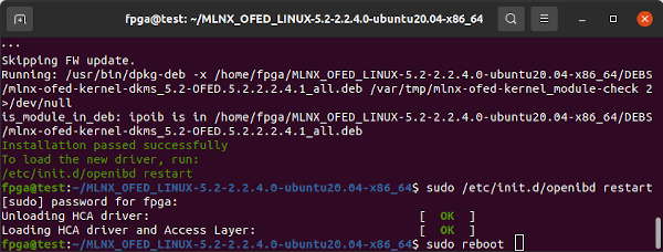 MLNX OFED Install Successful