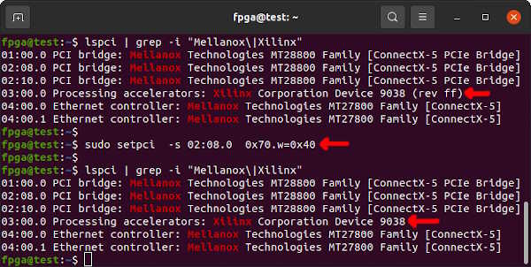 Disconnect FPGA from PCIe Bridge