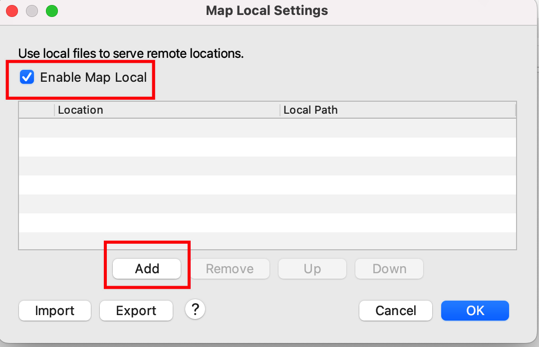 map-local-settings