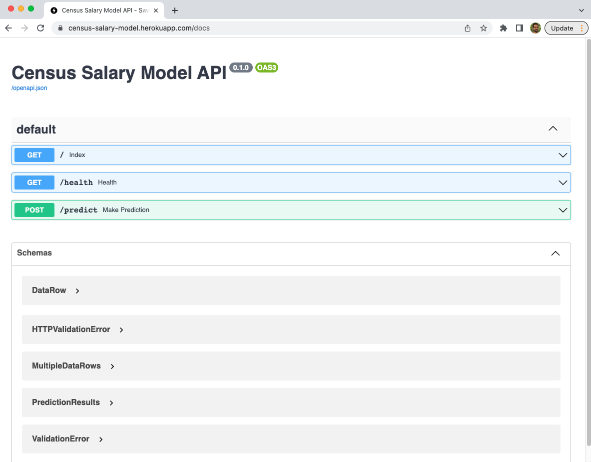 Census Model API Heroku