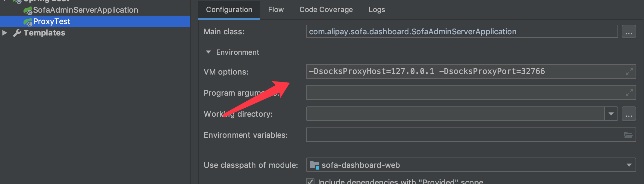 proxy host settings